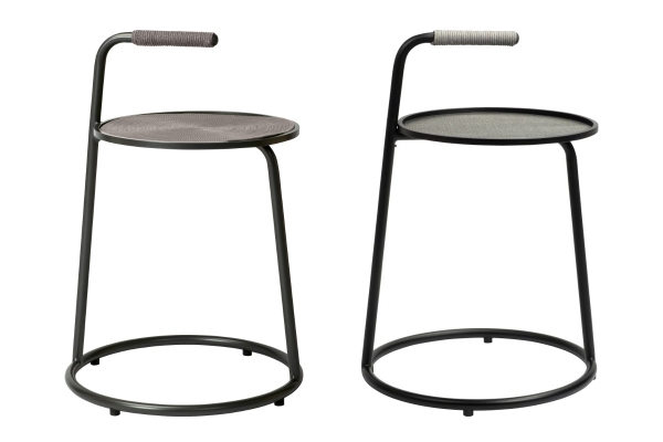 STERN® Beistelltisch EDI Aluminium mit Einlage Textilen
