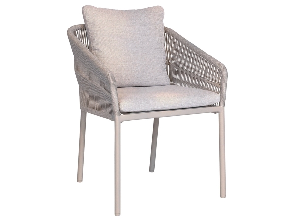 STERN® Dining Stapelsessel JELLA - greige mit Kissen in 6 Farben