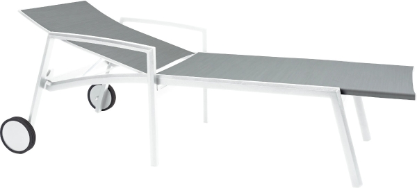 Aluminium weiß mit Textilen silber