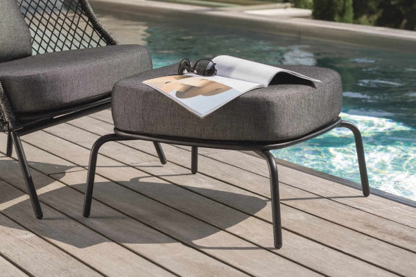STERN® Lounge Hocker ODEA Aluminium mit Kissen