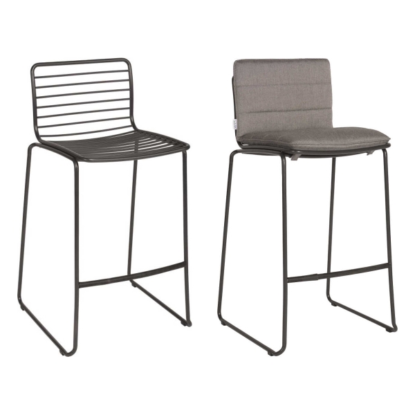 STERN® Outdoor Barhocker LEVI Edelstahl anthrazit stapelbar