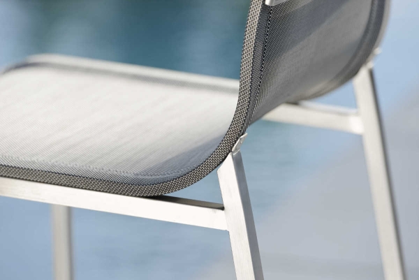STERN® Outdoor Barhocker BARNY Edelstahl silber