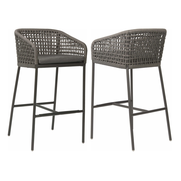 STERN® Outdoor Barsessel Greta Kordel-Optik mit Kissen