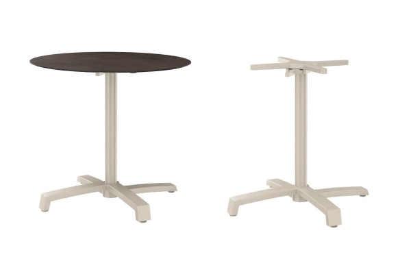 Gestell greige mit Silverstar Tischplatte