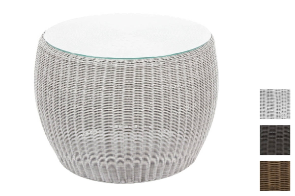 STERN® Beistelltisch ANNY mit Glasplatte Ø 58 cm