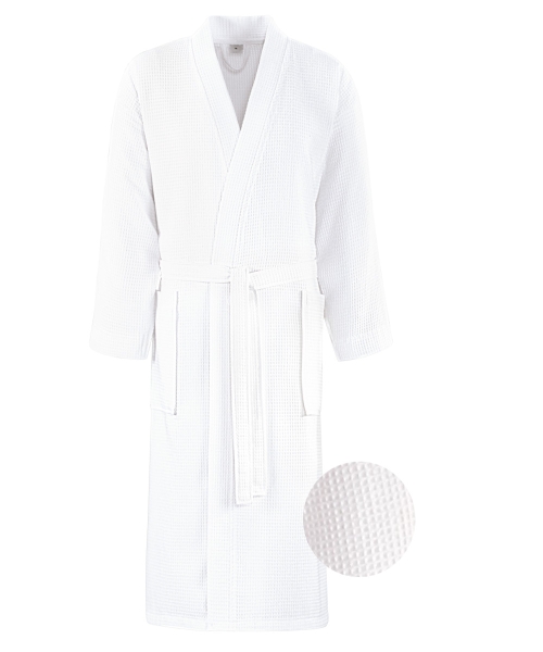 Bademantel WAFFELPIQUE Kimonoform Gr. M-3XL