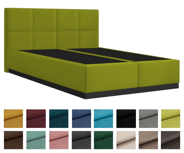 Boxspringbett MODENA 140x200 cm mit Holzsockel