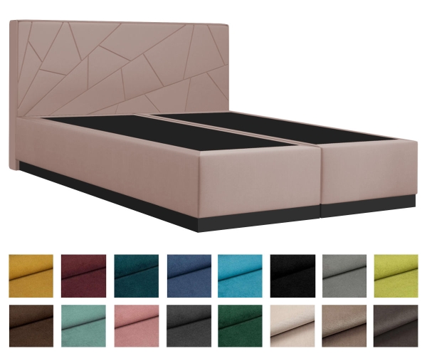 Boxspringbett MODENA 160x200 cm mit Holzsockel