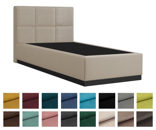 Boxspringbett MODENA 120x200 cm mit Holzsockel