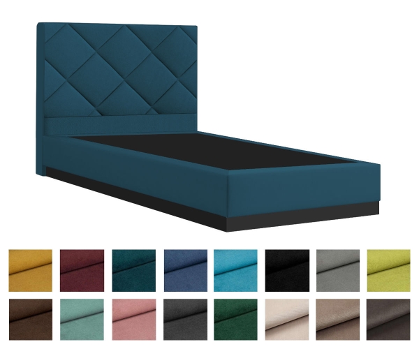 Boxspringbett PALERMO 120x200 cm mit Holzsockel