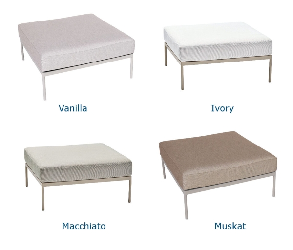STERN® Lounge Hocker COCO Aluminium greige