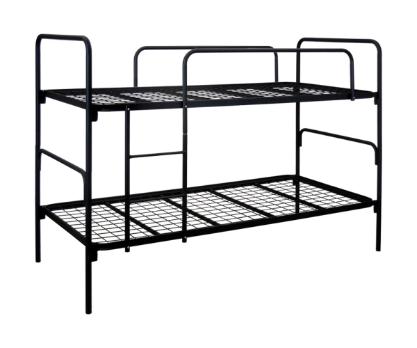 Teilbares Etagenbett Stahlgitter, 90x200cm, schwarz