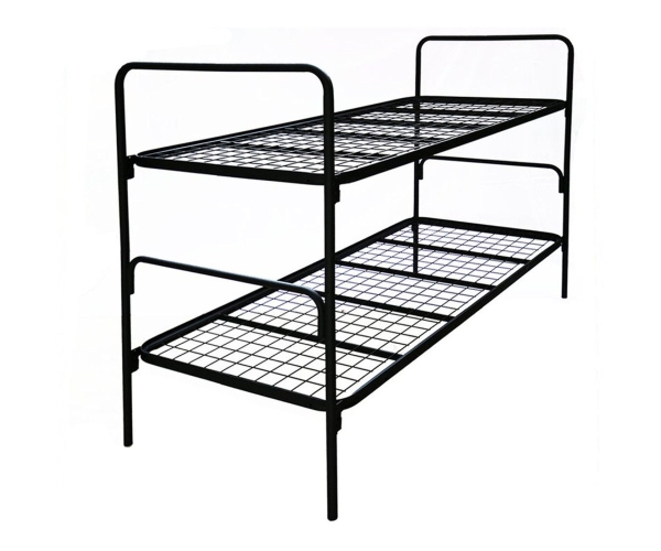 Teilbares Etagenbett Stahlgitter, 90x200cm, schwarz