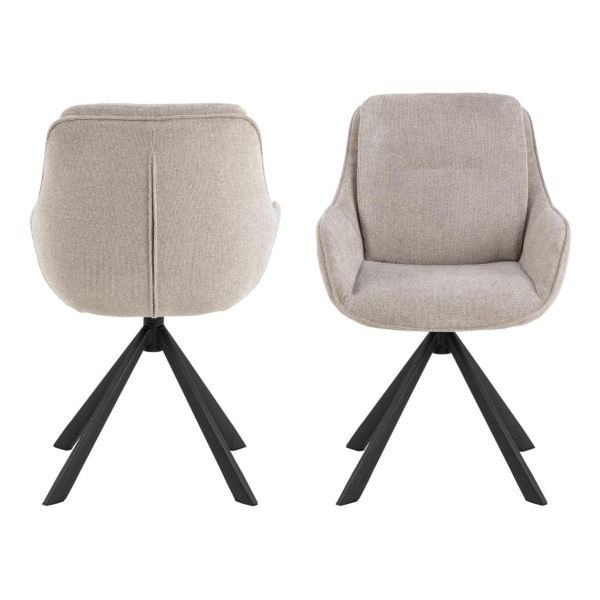Drehstuhl FOGGIA mit Armlehne Stoff Caso, VE4