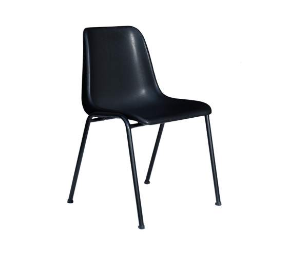 Schalenstuhl BASIC stapelbar schwarz, VE10