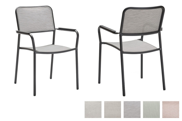 Gestell anthrazit matt, Textilen Chia light