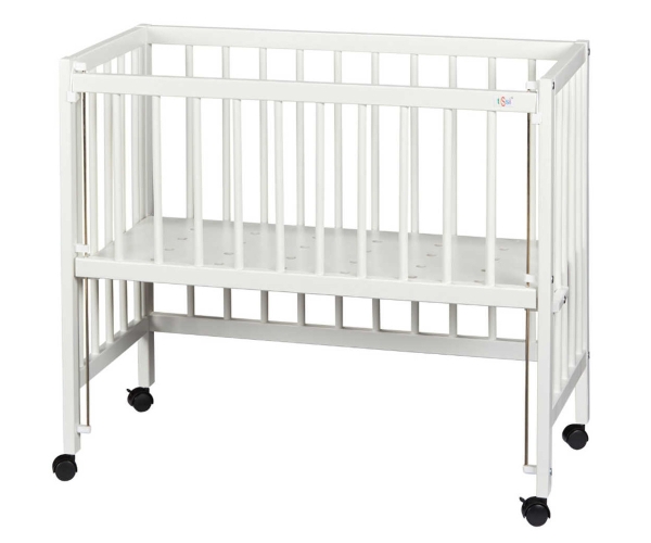 tiSsi® Beistellbett SOPHIE Buche Weiß - Babybett aus Massivholz