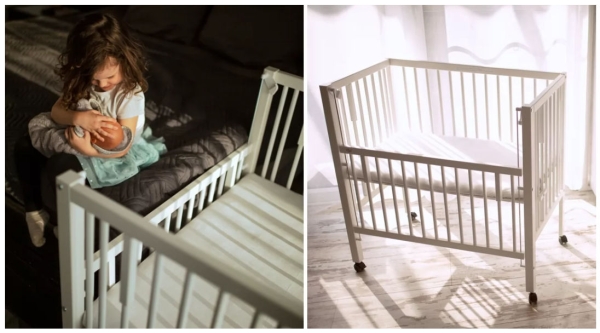 tiSsi® Beistellbett SOPHIE Buche Weiß - Babybett aus Massivholz