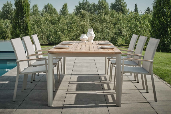 STERN® Stapelsessel NEW LEVANTO mit Teakarmlehnen