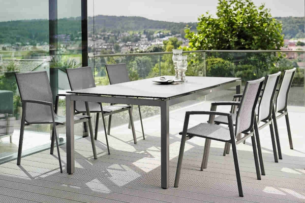 STERN® Terrassenstuhl NEW TOP Stapelsessel mit Armlehne