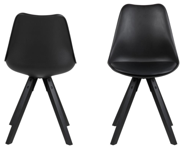 Kunstleder Stuhl POLLINA schwarz, VE4