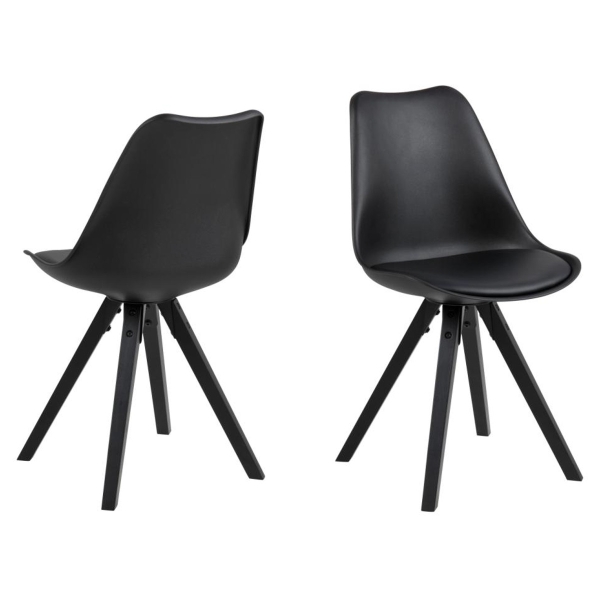 Kunstleder Stuhl POLLINA schwarz, VE4