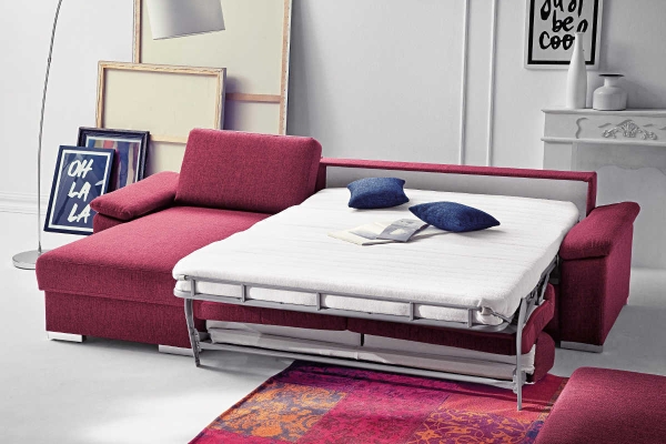ROVALLO® Eck-Schlafsofa NOBILIS mit Ottomane