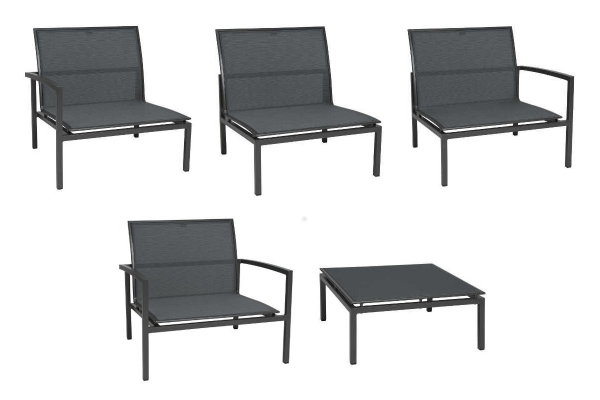STERN® Terrassen- Loungeserie SKELBY anthrazit