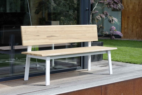 STERN® Bank SAM Aluminium mit Teak Sitz- und Rückenfläche
