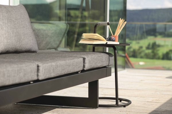 STERN® Beistelltisch EDI Aluminium mit Einlage Textilen