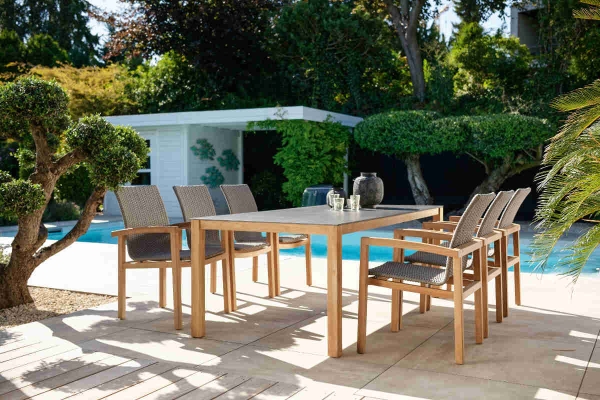 STERN® Dining Sessel LEAH Teak mit Kordel oder Textilen