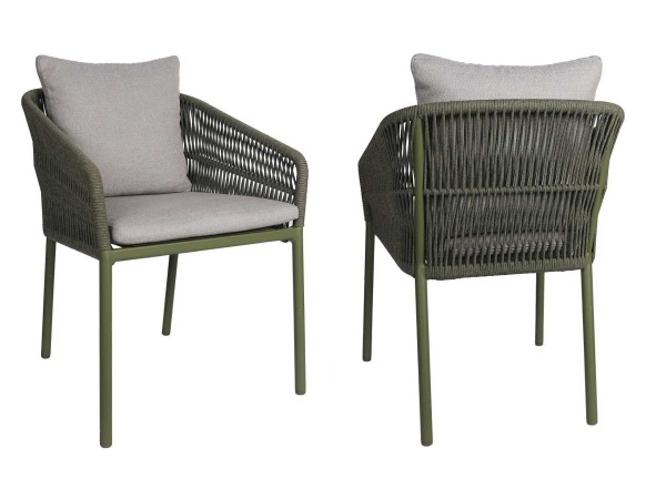 STERN® Dining Stapelsessel JELLA - oliv mit Kissen in 6 Farben