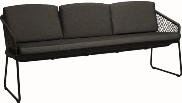 STERN® Kufenbank 3-Sitzer ODEA in Kordel-Optik mit Kissen