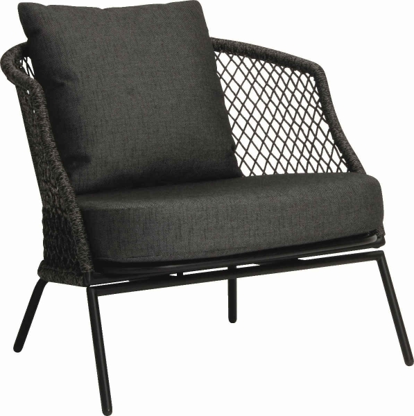 STERN® Lounge Sessel ODEA in Kordel-Optik mit Kissen