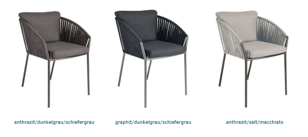 STERN® Stapelsessel CLIFF mit Sitz- und Rückenkissen