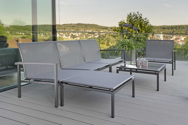 STERN® Terrassen- Loungeserie SKELBY anthrazit