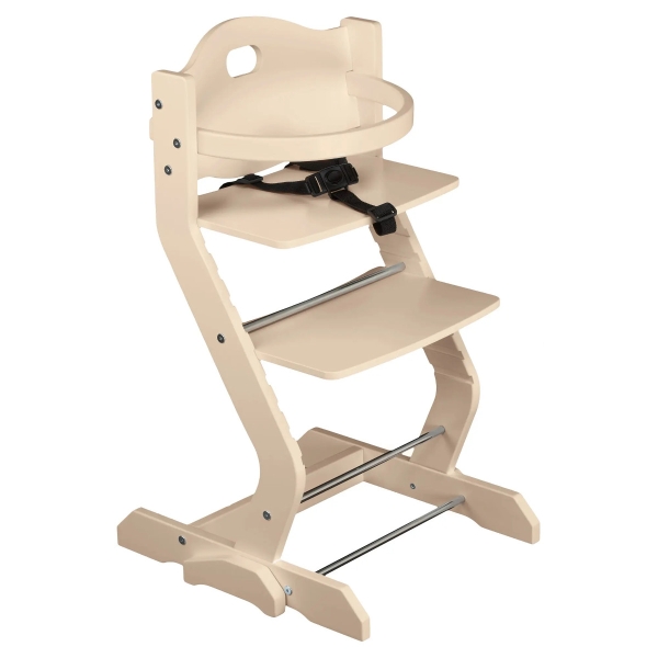 tiSsi® Kinderhochstuhl Set mit Brustbügel Buche Cashmere
