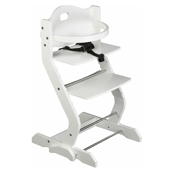 tiSsi® Kinderhochstuhl Set mit Brustbügel Buche Weiß