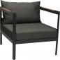 Preview: STERN® Sessel VIGGO Aluminium schwarz, Textilen leinen, Kissen seidenschwarz