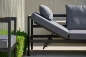 Mobile Preview: STERN® Set VIGGO Lounge 3-Sitzer Sofa mit Fußbank schwarz/leinen/seidenschwarz