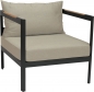 Preview: STERN® Sessel VIGGO Aluminium schwarz, Textilen leinen, Kissen cream