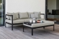 Preview: STERN® Set VIGGO Lounge 3-Sitzer Sofa mit Fußbank schwarz/leinen/cream