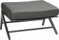 Preview: STERN® Lounge Hocker JACKIE Aluminium anthrazit mit Kissen seidengrau