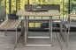 Preview: STERN® Kufentisch Edelstahl mit Teak Tischplatte 180x100cm