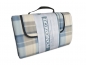 Preview: Picknickdecke 150x200cm blau-grau mit Tragegriff, VE12