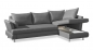 Preview: ROVALLO® Eck-Schlafsofa LUISA mit Ottomane