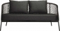 Preview: STERN® Lounge Sofa 2-Sitzer ODEA in Kordel-Optik mit Kissen