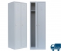 Preview: Garderobenschrank mit 2 Abteilen 180x60x50cm grau, VE10