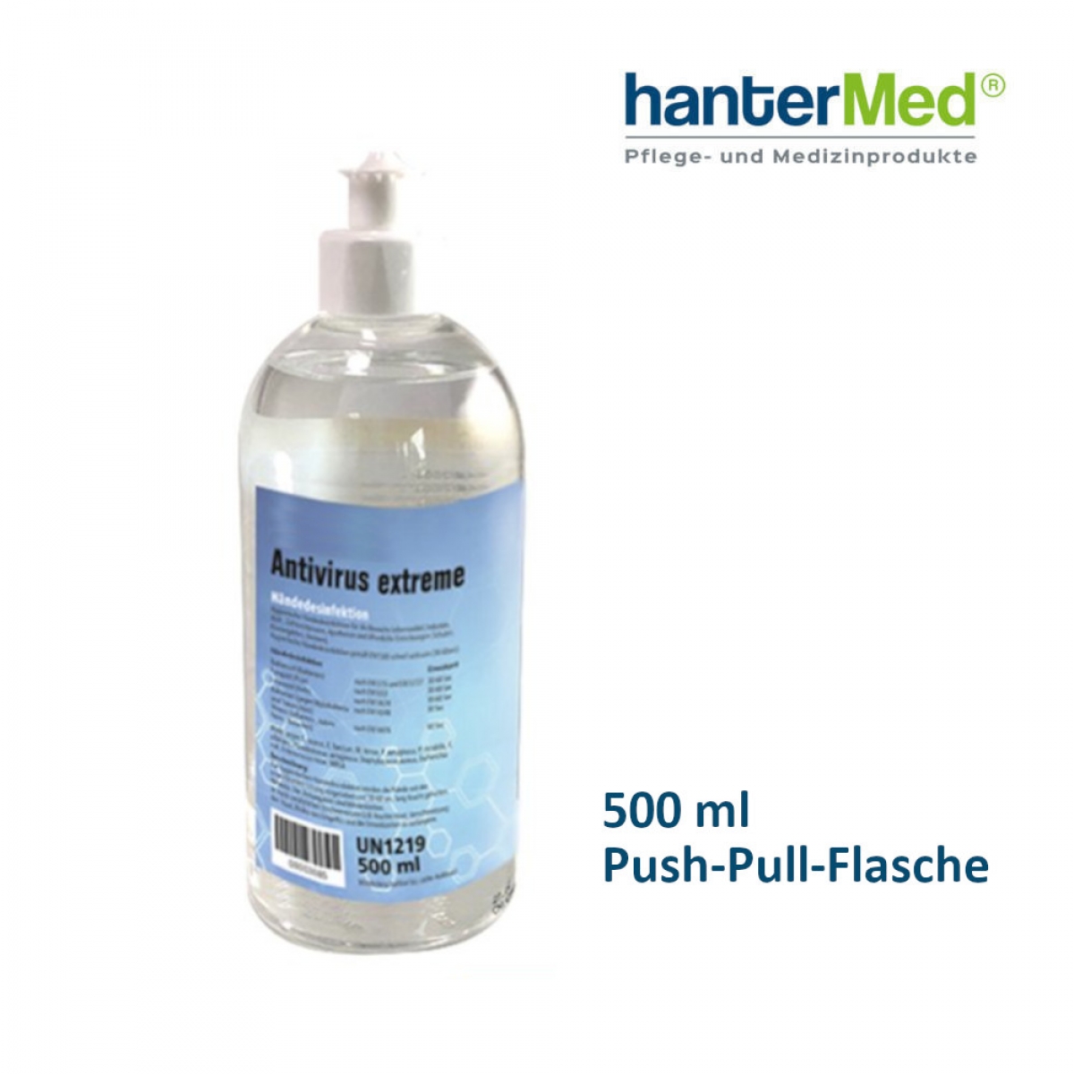 Handdesinfektion, 500ml Push-Pull-Flasche, VE15