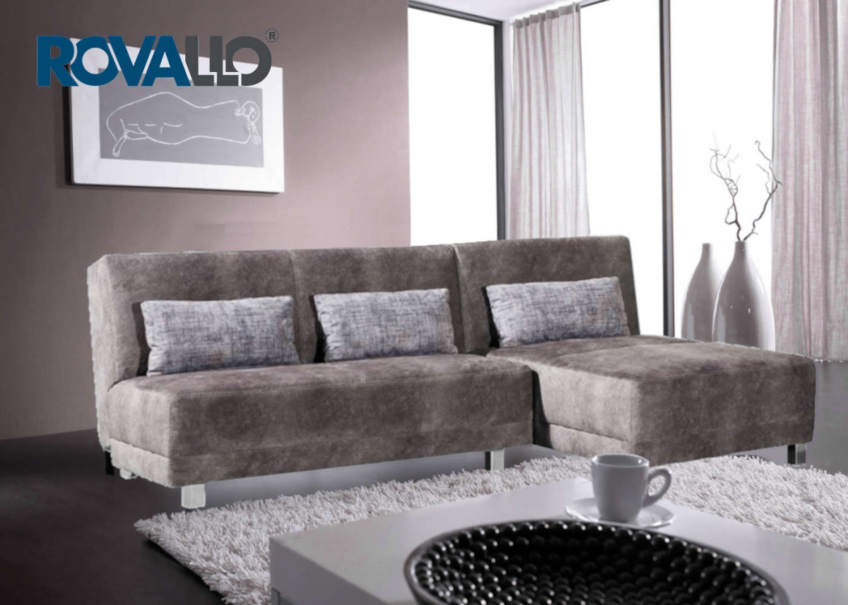 ROVALLO® Eck-Schlafsofa VALERIE mit Ottomane